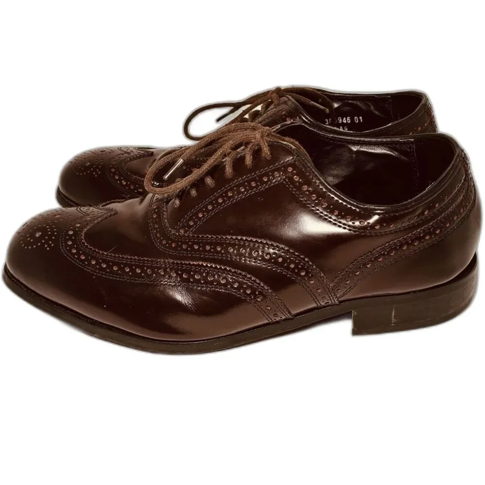 Florsheim Burgundy Wingtip Oxford Dress Shoes 17066 Men’s Size 9.5 EEE India